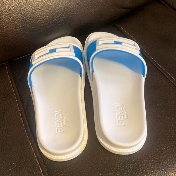 Fendi mens FF baguette logo monogram sandal flip flop slides NEW - Picture 4 of 7